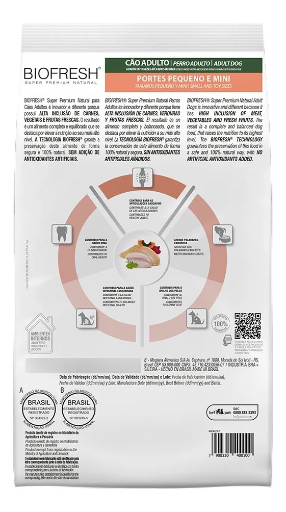 Biofresh Perro Adulto Razas Pequeñas y Mini 10.1kg