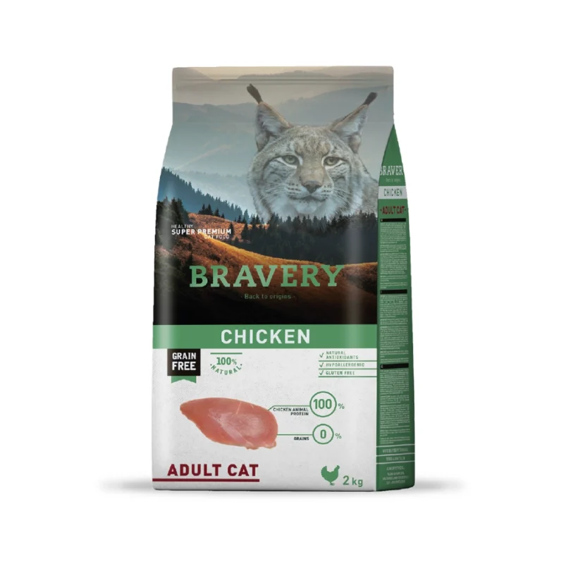 Bravery Gato Adulto Pollo 2kg