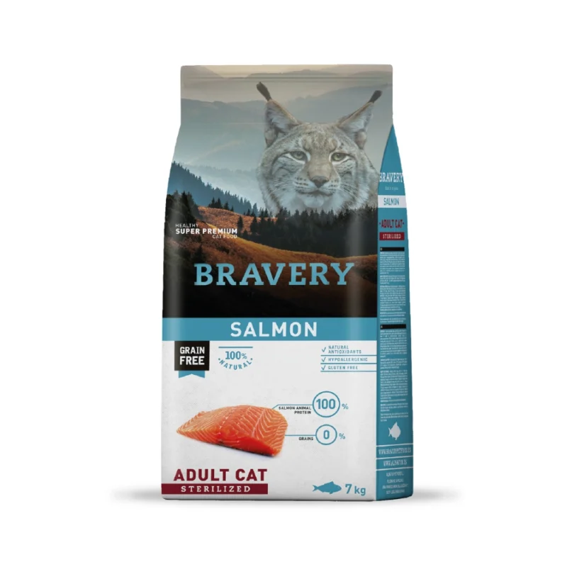 Bravery Gato Adulto Esterilizado Salmón 7kg