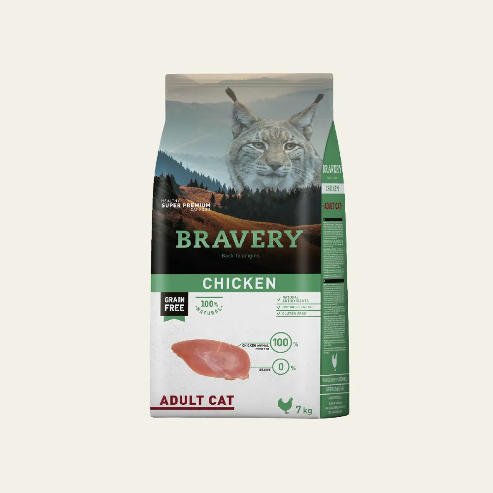 Bravery Gato Adulto Pollo 7kg