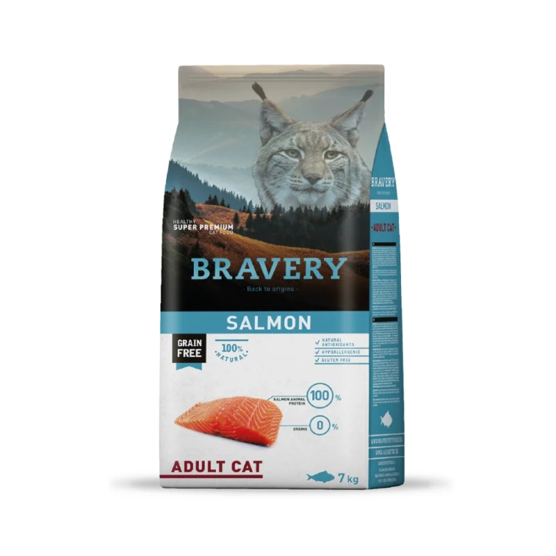 Bravery Gato Adulto Salmón 7kg