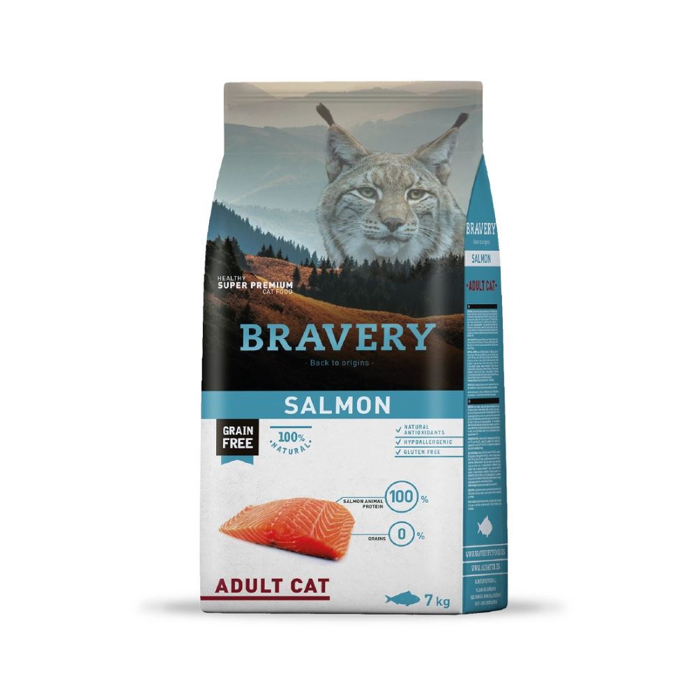 bravery-salmom-adulto-gato-7kg Bravery Gato Adulto Salmón 7kg