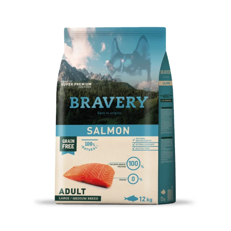 Bravery Perro Adulto Salmón 12kg