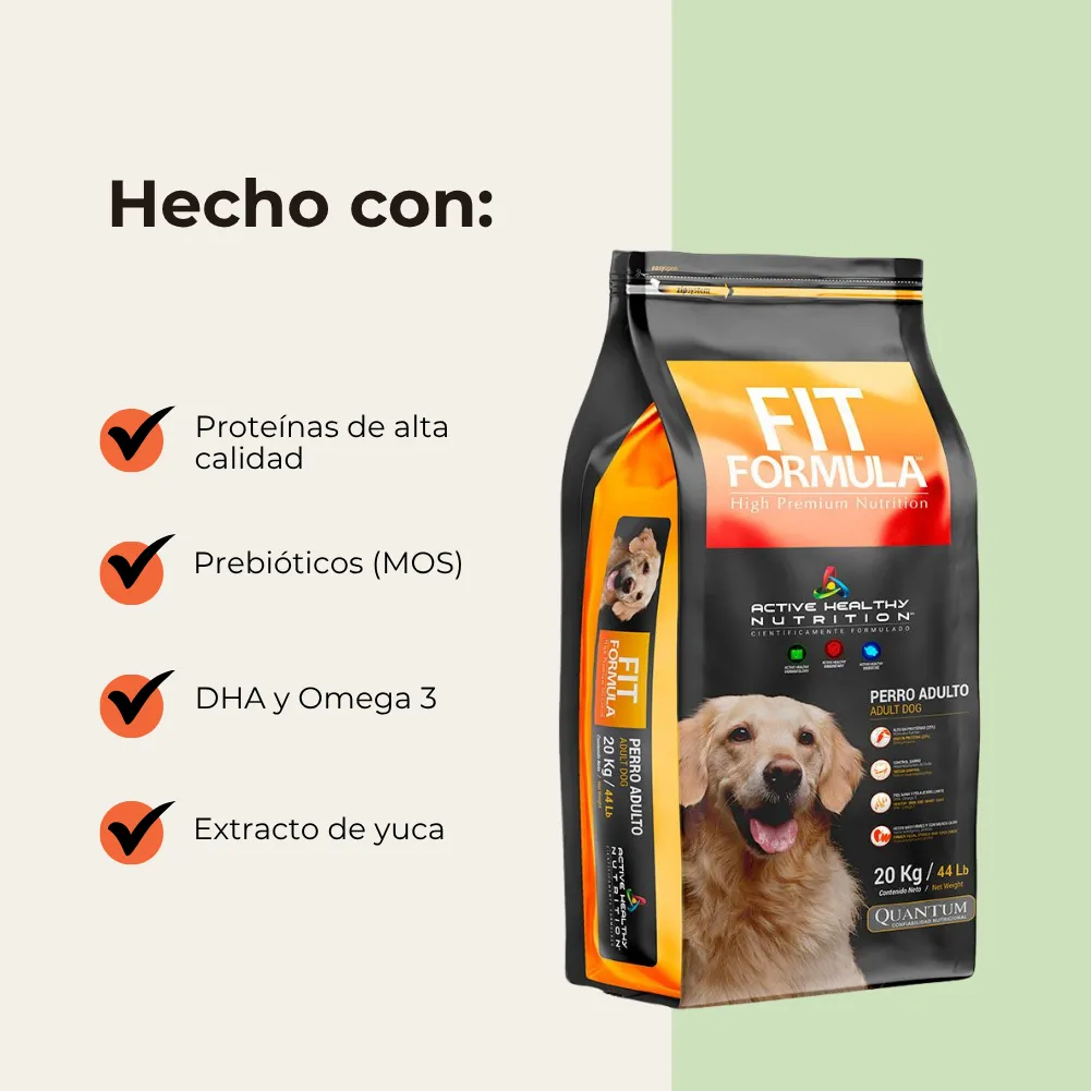 hecho--con Fit Formula Perro Adulto 20kg