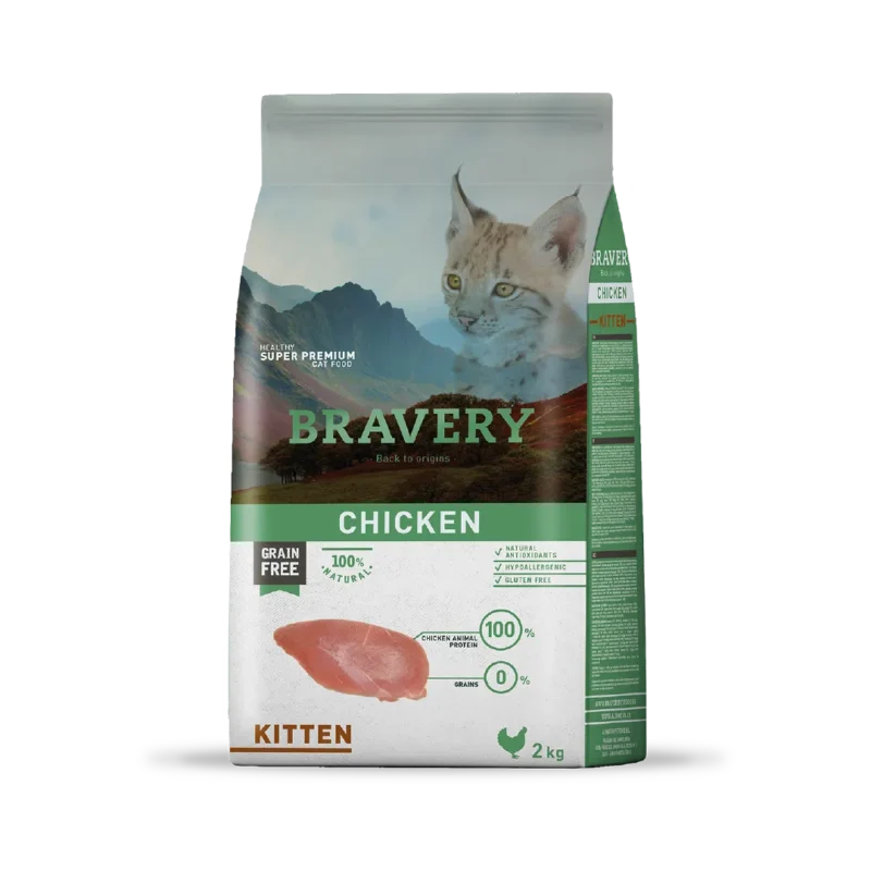 Bravery Gato Kitten Pollo 2kg