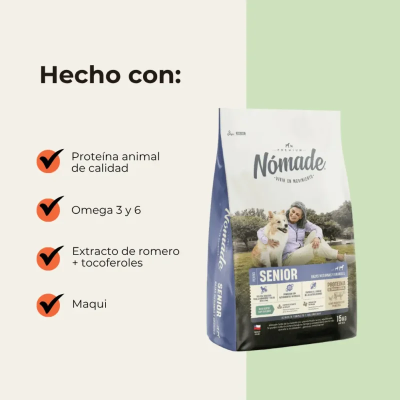 Nómade Senior Razas Medianas y Grandes 15 kg
