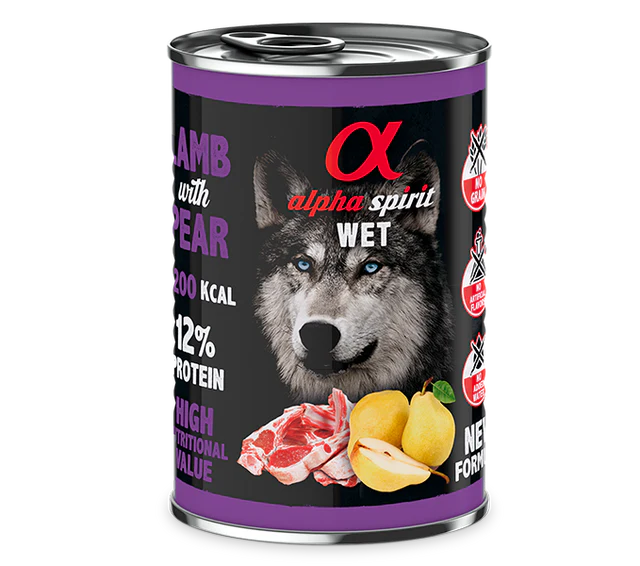Alpha Spirit Lata Cordero con Pera (400 gr)