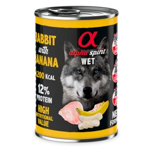 Alpha Spirit Lata Conejo con Plátano (400 gr)